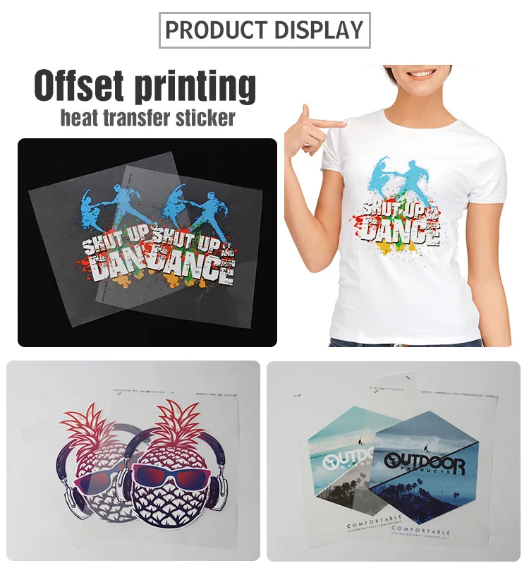 Factory Custom Iron On Sticker Logo Design Dtf Dtg Full Color Plastisol