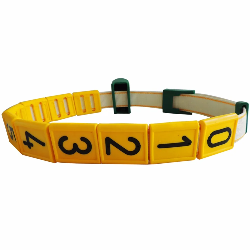 10 étiquettes Numériques Pour Collier De Bétail - Chiffres 0 à 9 En Plastique Jaune/noir, Pour Vaches, Moutons, Gestion Ferme