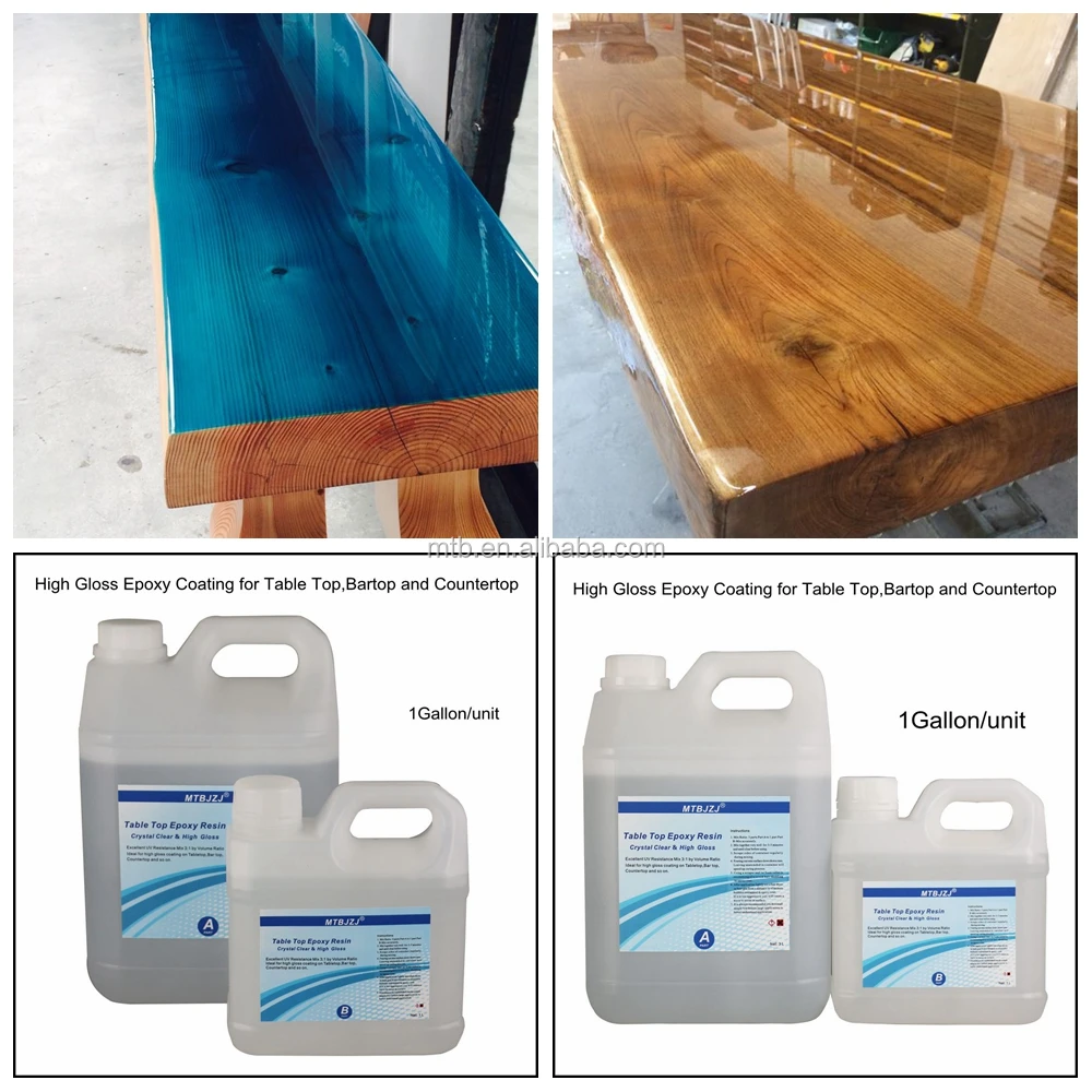 Pro Marine Supplies Clear Table Top Epoxy Resin Coating for Wood Tabletop -  2 Gallon Kit