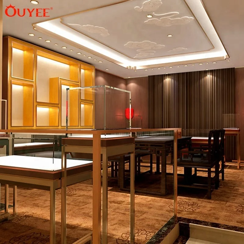 Multifunctional Shop Interior Fit Out Display Jewellery Shop Counter Designs for Jewelry Showroom