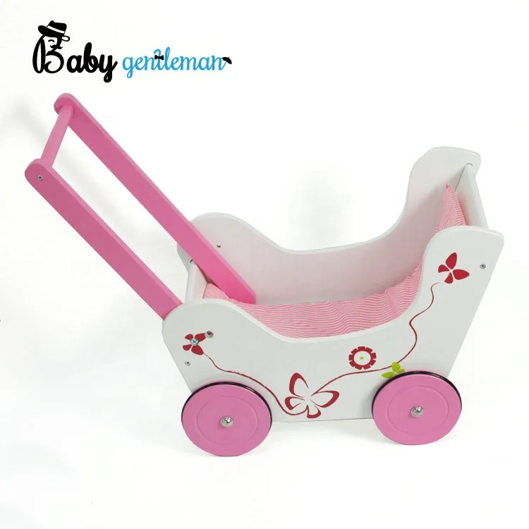 Лидер продаж, детская Первая деревянная кукольная коляска с ящиком для хранения Z16085E