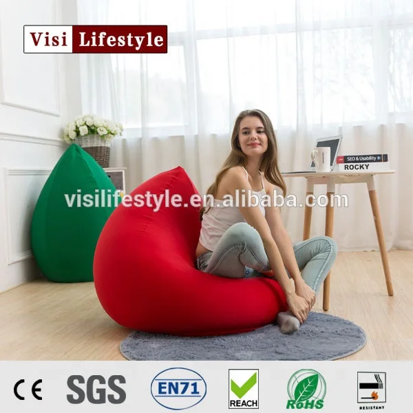Yiwu Visi Classic Pouf Soft Living Room Bean Bag Chair Wholesale Sofa Cover Stretch