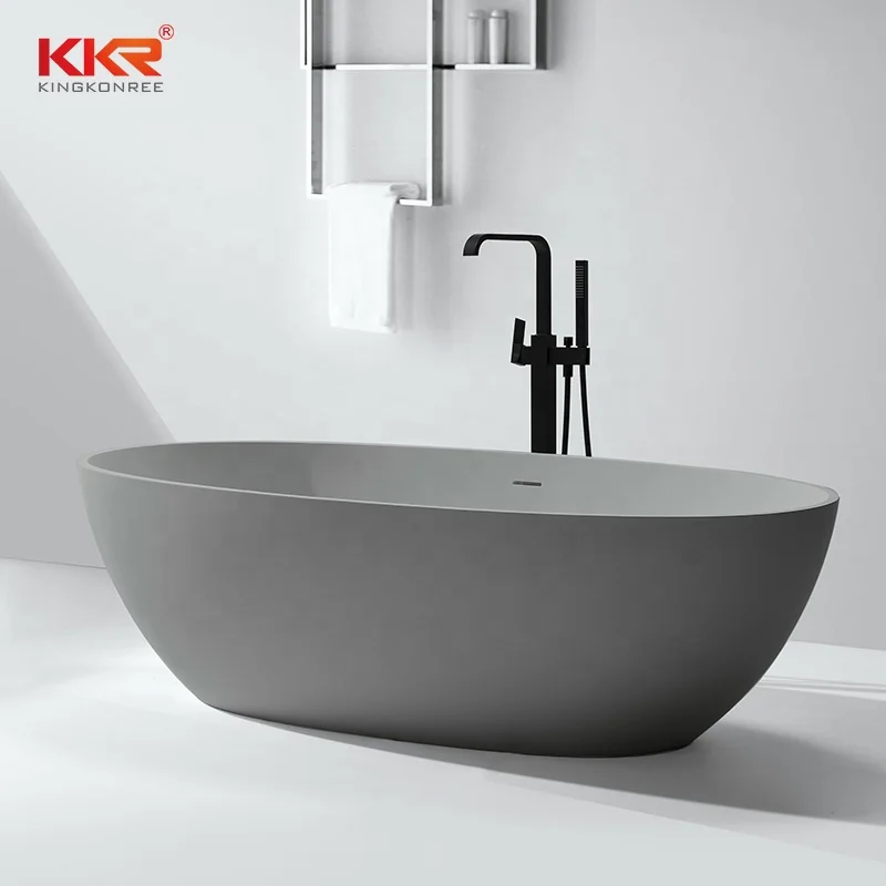 Kingkonree Wholesale Prices CUPC Artificial Stone Acrylic Freestanding Bath Tub Bathtub