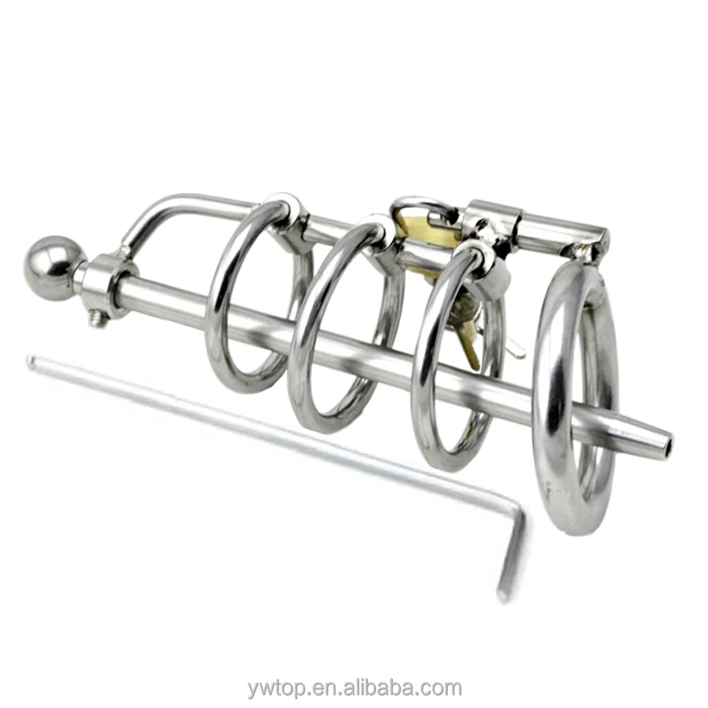 Source Sex Toys male bondage cock cage steel catheter insert penis plug  male chastity device on m.alibaba.com