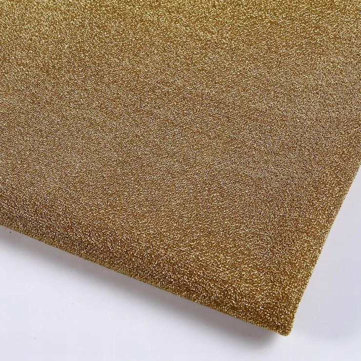 Newest Metallic Tinsel 100% Polyester Shiny Lurex Micro Soft Mesh Fabric for Women Garment