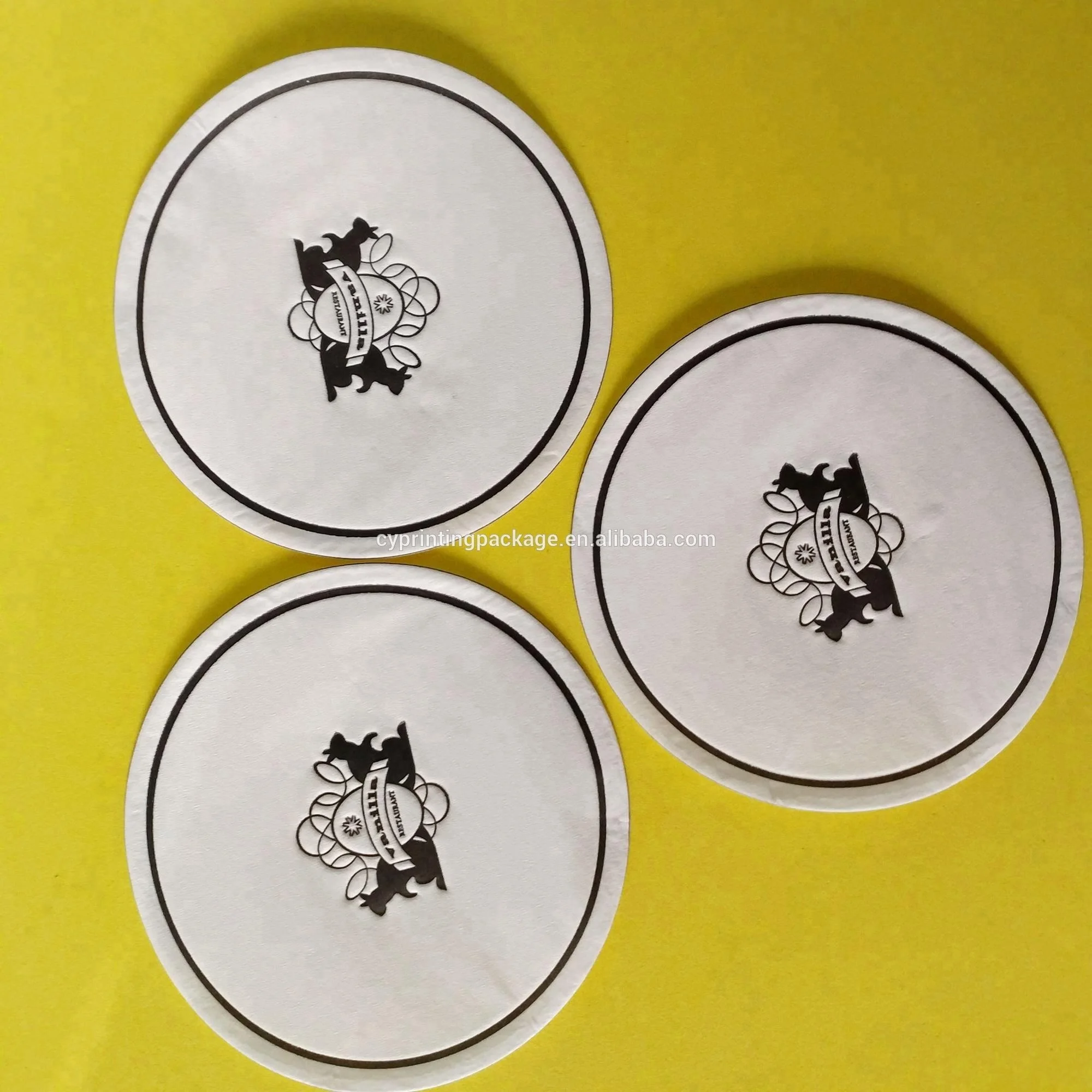 High Quality Hotel Uses Popular Absorbent  Tissue Paper coaster  Disposable coaster
