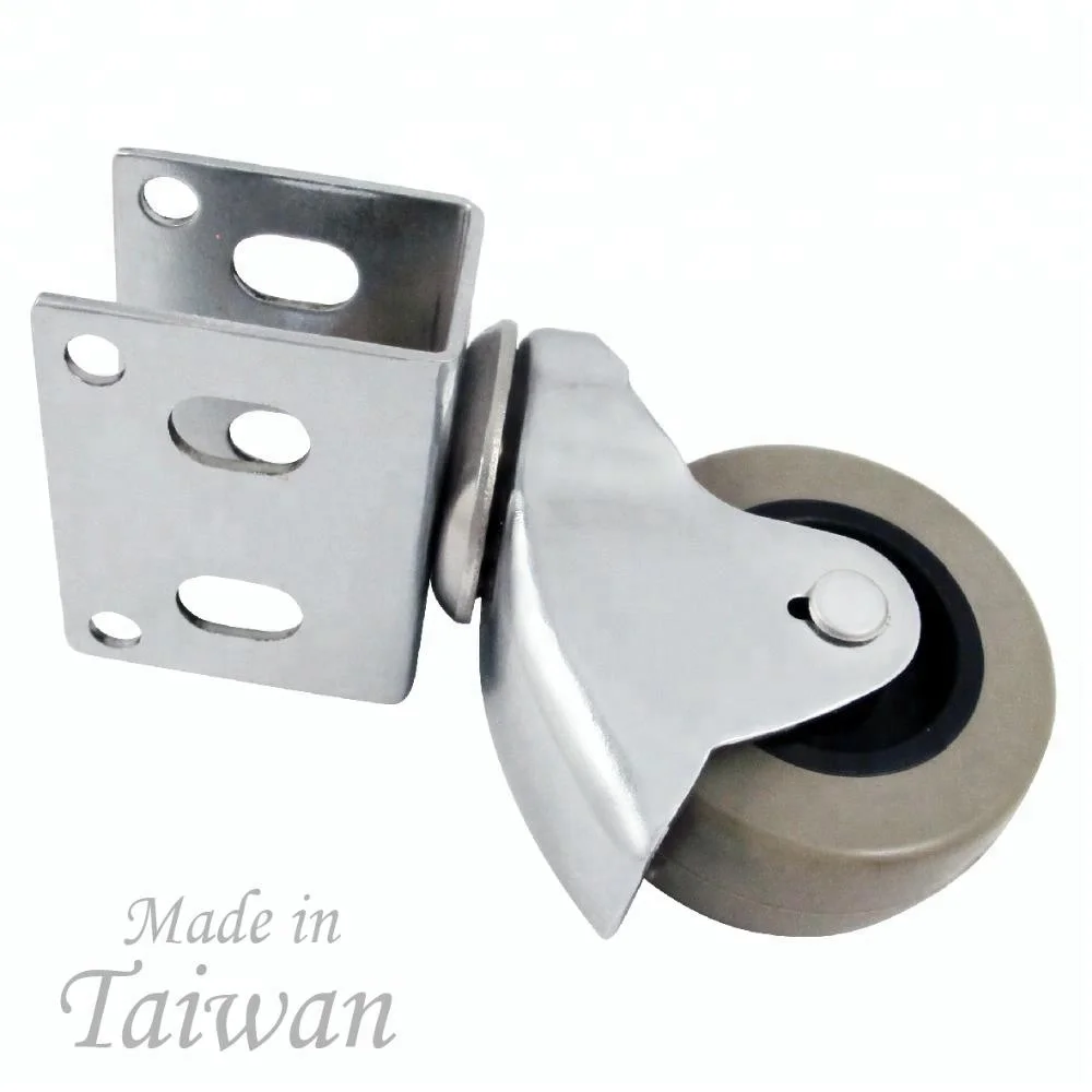 CCE Caster 2 Inch U Bracket Shape Swivel Caster Wheels Solidworks