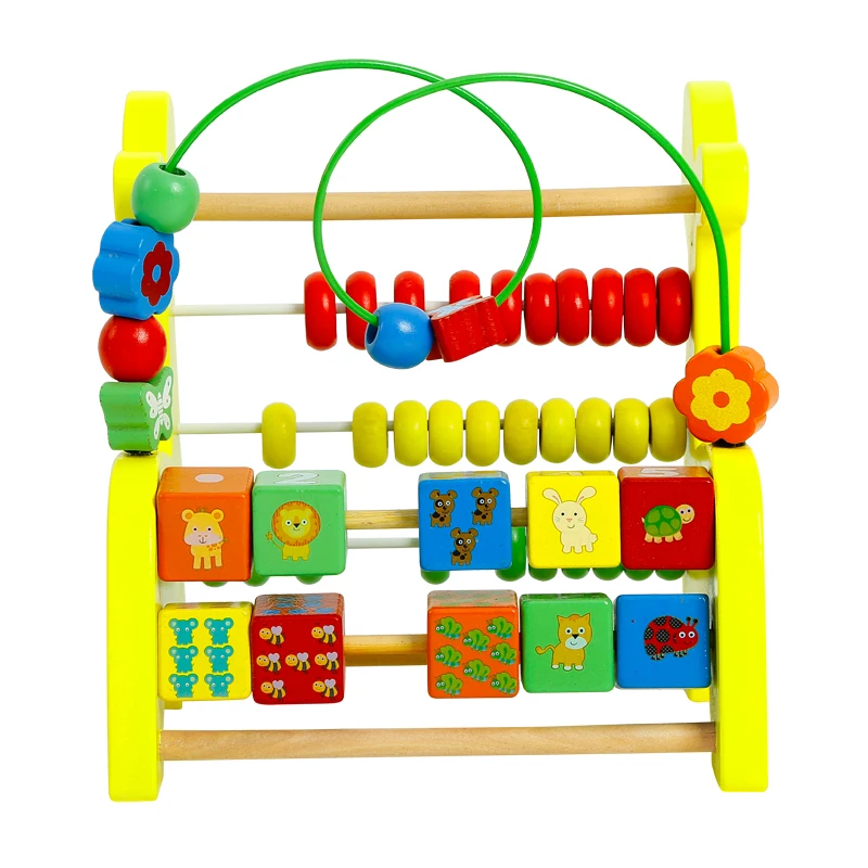 Детские игрушки новый стиль Обучающие деревянные игрушки олень стиль Абакус с круглыми бусинами игрушки