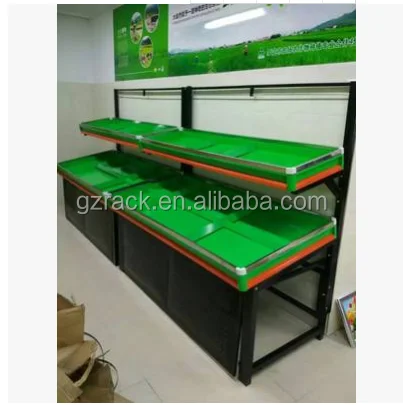 Стальная витрина для фруктов и овощей