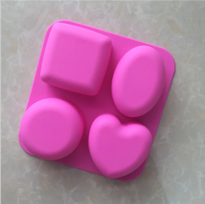 Rounded Square Silicone Mold (4 Cavity)