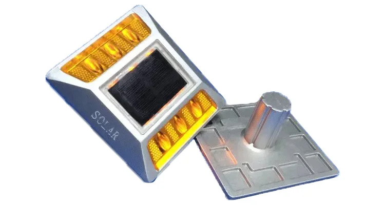 Lubao производитель дизайнерский светодиодный указатель полосы безопасности дорожного движения Алюминиевый Отражающий дорожный указатель на солнечных батареях