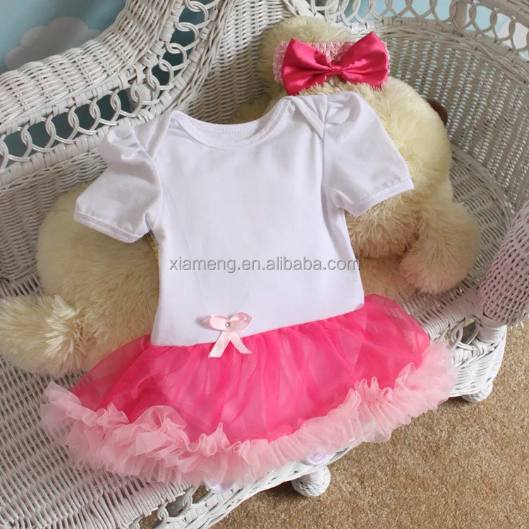 100% Хлопок Девочка Одежда устанавливает Равнина Ребенок Ползунки Установить с пачки юбки кружева хлопок ребенок пачка ползунки