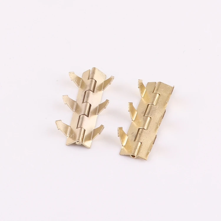 Small Brass Color Metal Jewelry Box Clasp Hinge with Hooks for Wooden Case Suitcase Accessories