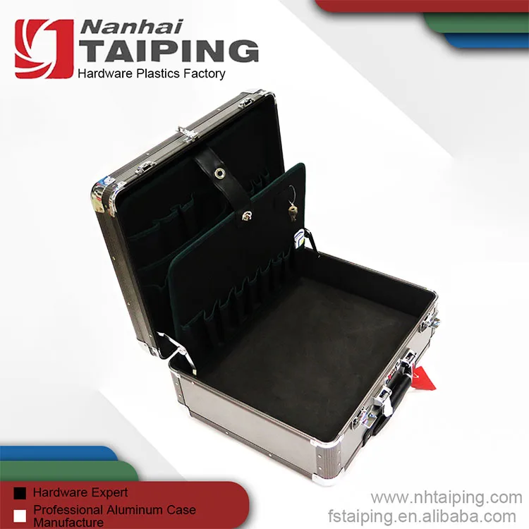 Aluminium Pilot Trolley Case Suitcase Tool Case With Wheels