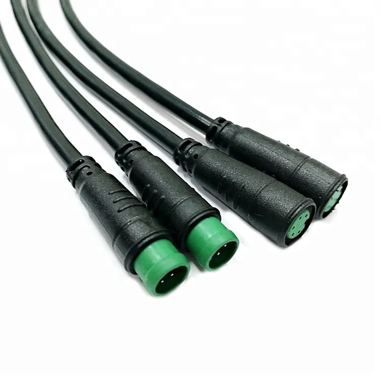 Waterproof IP68 Electric Bicycle  Motor Extension  2 3 4 5 6  8 Pin  Pin Male Female LED Wire Cable Connector LED Light Strip