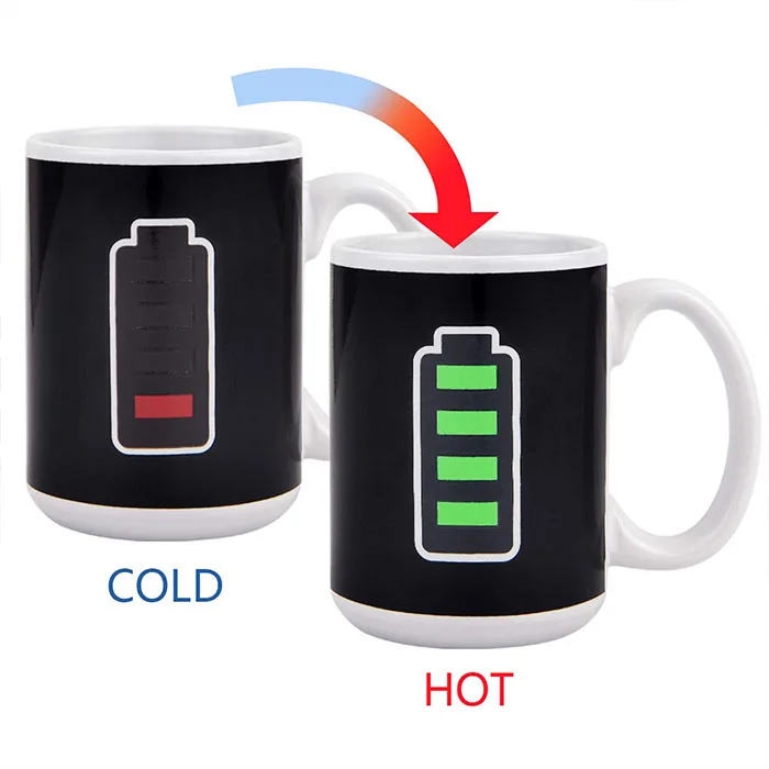 Magic Battery Charge Design Heat Changing Coffee Mug 