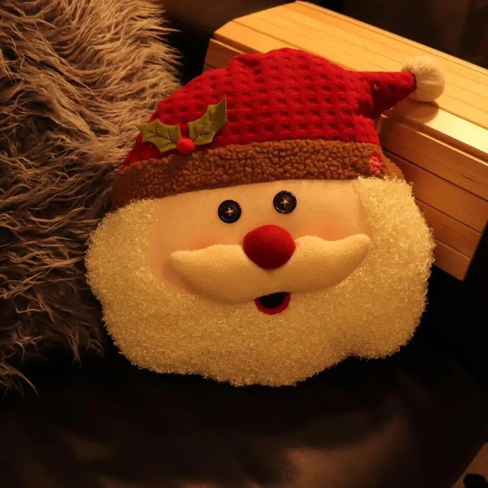 F718 Christmas Animated Musical Flappy Santa Claus ODM Pillow Plush Singing Xmas Pillow Christmas Musical Singing Plush Toys