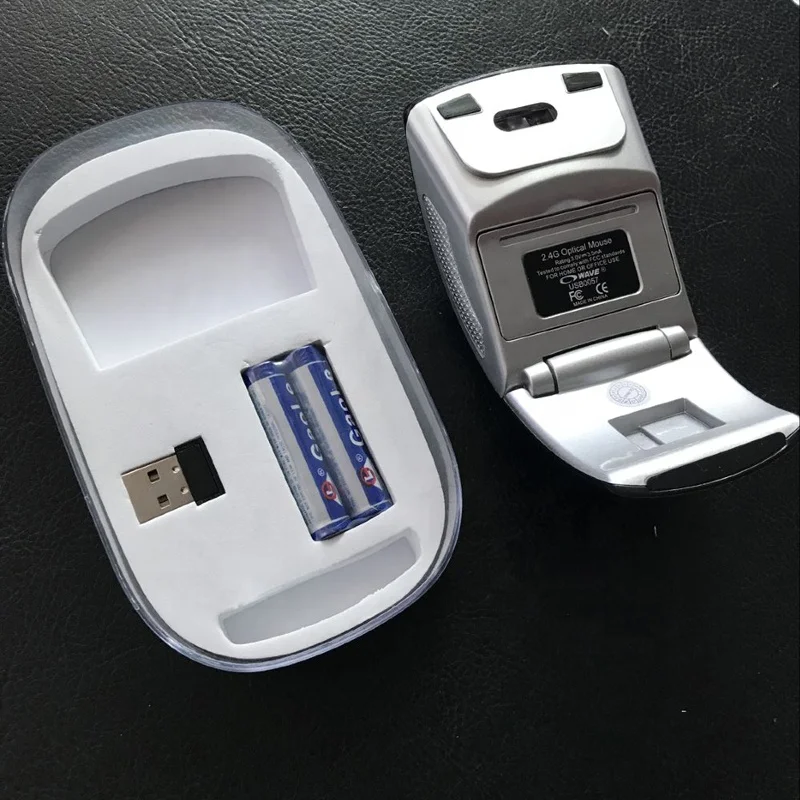 Top selling Ergonomic super slim 2.4GHz Wireless Optical Foldable Mouse for home office business MW-039