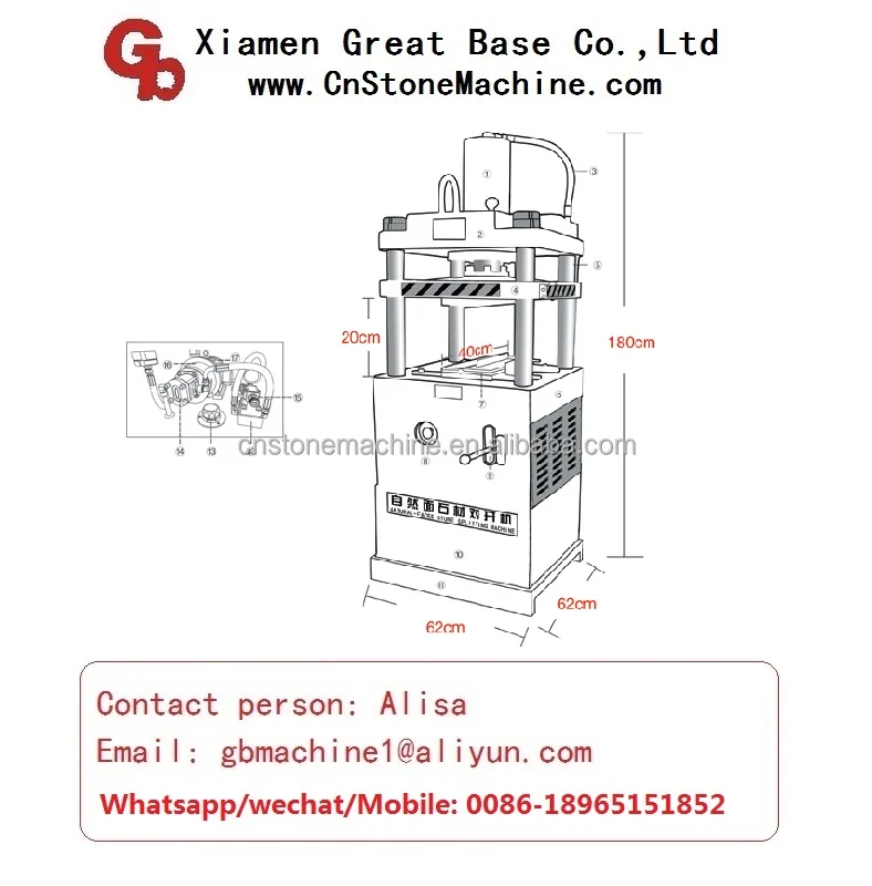 Автоматическая машина для разделения и штамповки гранита
