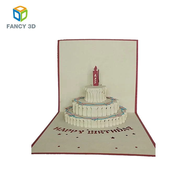 Zebulun Carte De Vœux En Papier 3d 50 Pieces Carton De Gateau D Anniversaire Fait A La Main Buy Carte De Voeux Popup Carte De Voeux 3d Carte D Anniversaire 3d A La Main Product On