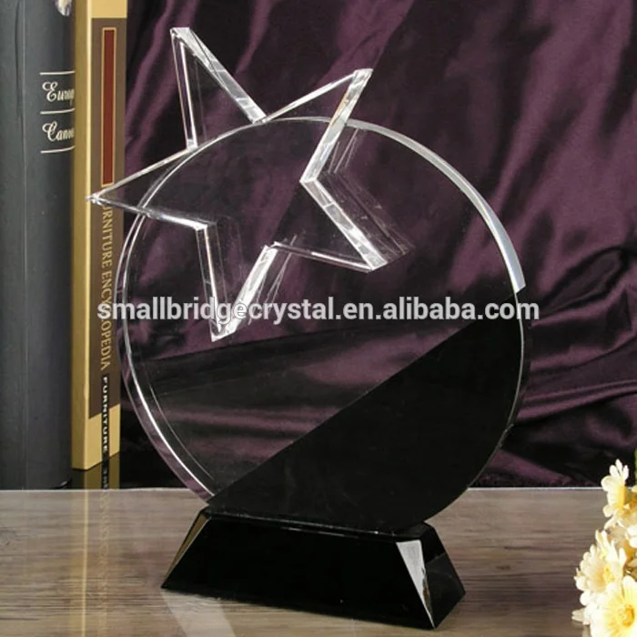 Customized 3D Laser K9 Engraved Crystal Glass Trophy Handmade Craft Crystal Trophy