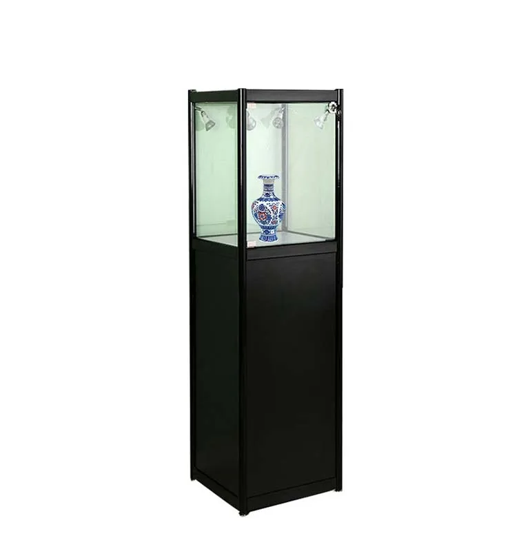 LED照明付きの博物館展示用ガラスディスプレイスタンド