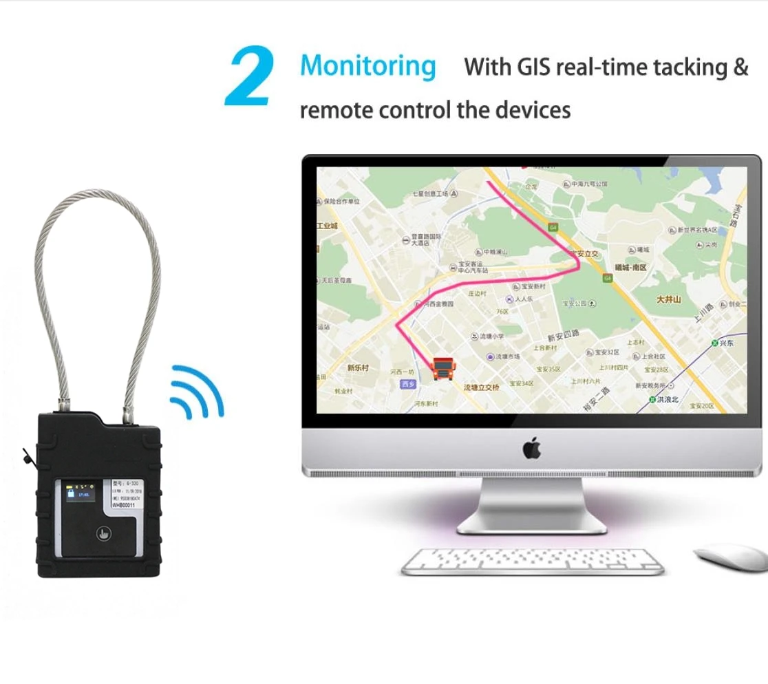 Магнитный висячий замок HHD с GPS-трекером 4G GPRS телеметрическое управление устройства отслеживания транспортных средств приложением Android