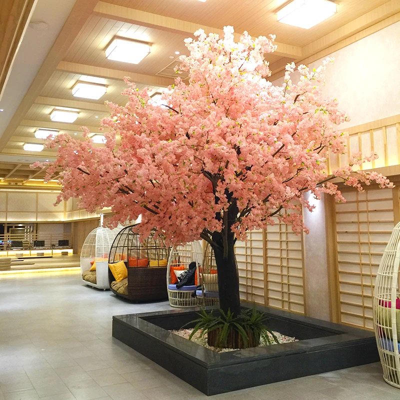 China Makes Large Artificial Cherry Tree Romantic White pink Wedding Decoration Tree Indoor Outdoor Fake Peach Tree