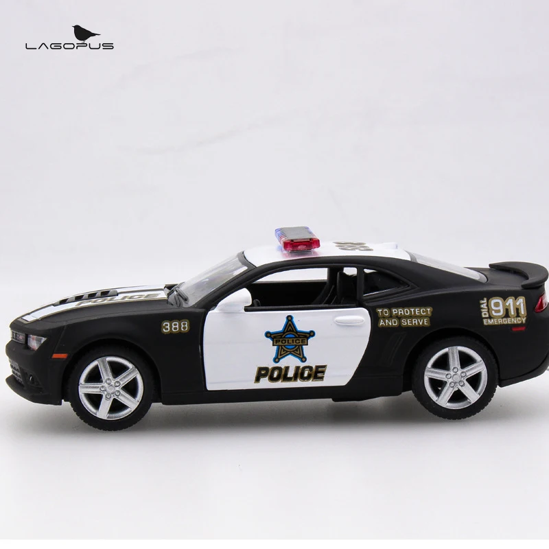 
 Масштаб 1:38 автомобиль игрушки Chevrolet Camaro полиция издание Литые металлические тянущиеся модели автомобиля коллекционная игрушка подарок для детей  