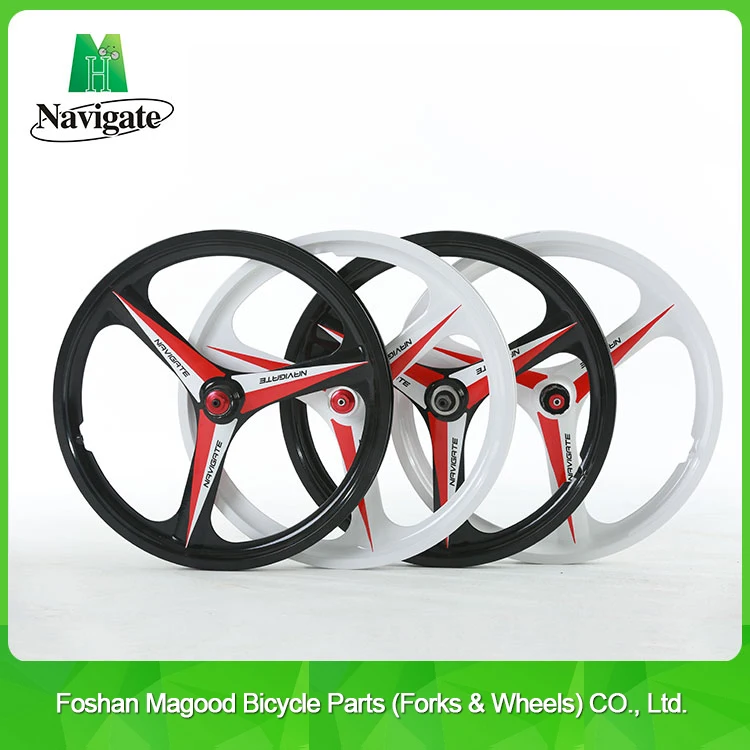 Original Navigate 20''  3 Spoke Mag Bike Wheel Set City BMX Bicycle Rims  MTB    V Brake Disc Brake Front Rear Cassette Hub Rims