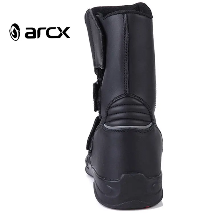 ARCXバイク用ブーツ ブラック ARCX レザー防水バイクブーツ メンズ用 US7-US11