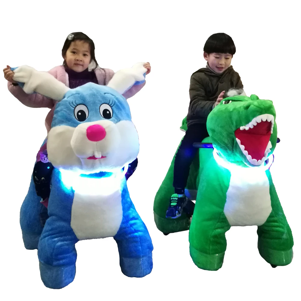 Plush動物電動スクーターポニーぬいぐるみのおもちゃキディライド