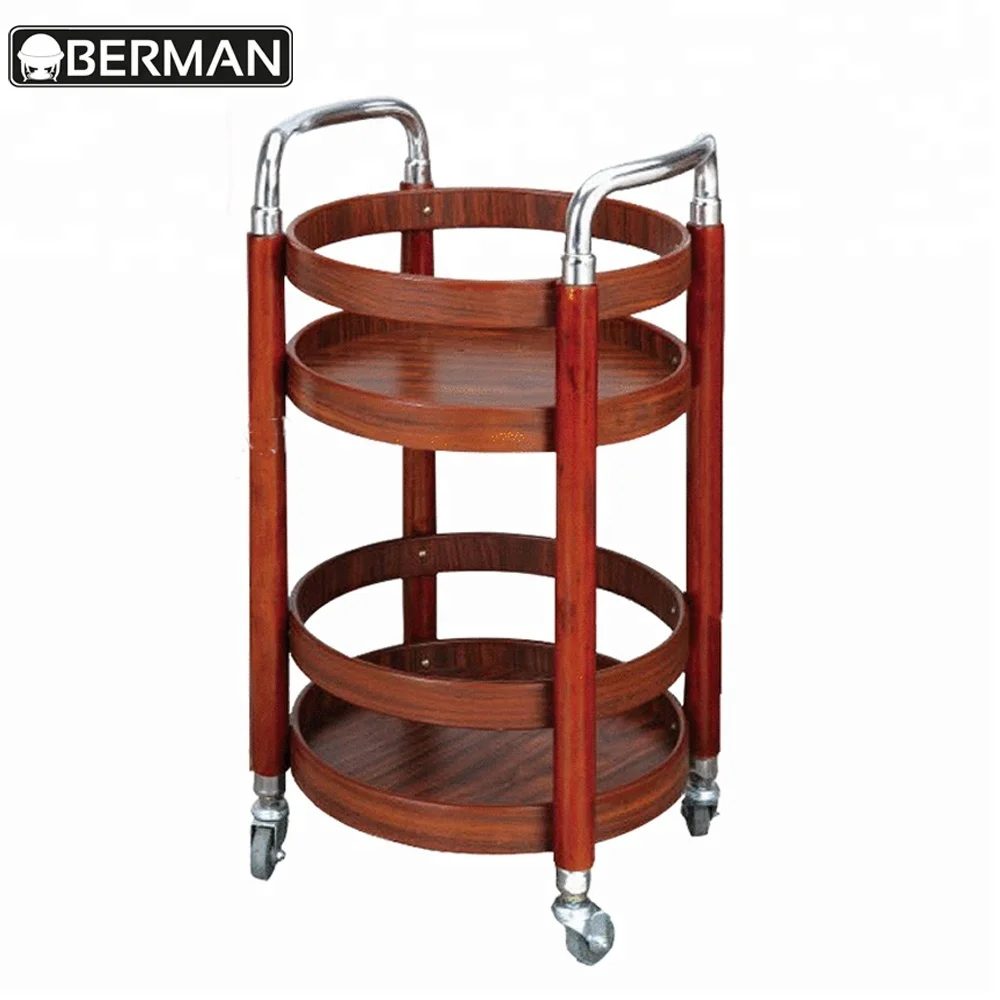 Deluxe Gold Juice bar Cart with Wheels Used Catering Equipment for Sale