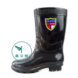 Черные черные монохромные ботинки для добычи воды оптом, рабочие ботинки из ПВХ, ботинки для дождя, защита труда, мужские резиновые ботинки для дождя