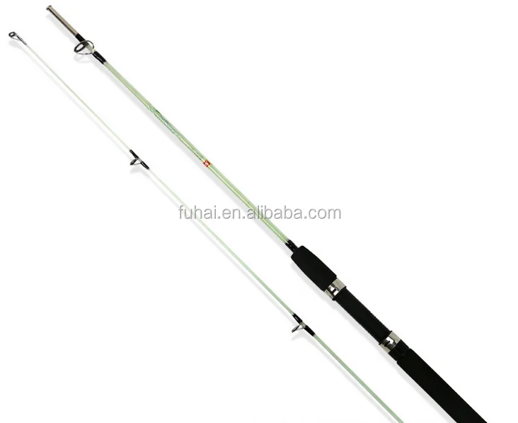 White Color 2-Section Fiberglass Spinning Fishing