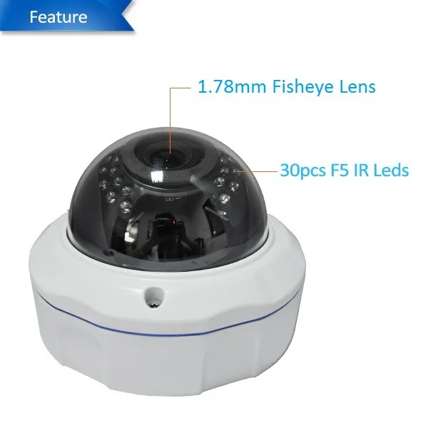 Kadymay 12MP AI Function 4K HD Dome IP Camera - IP66 Waterproof