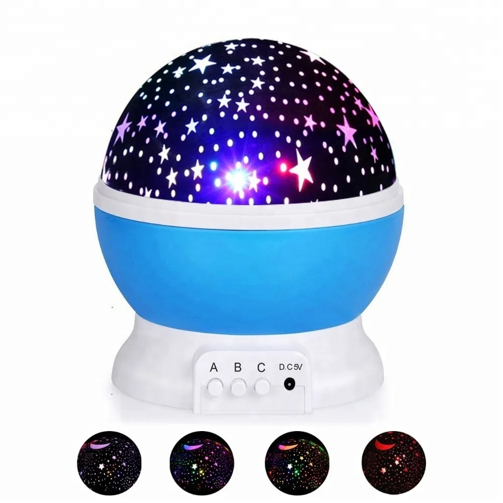Factory Price USB Battery Powered LED Decoration Night Light Projection Lamp Moon Star Night Sky Star Projector