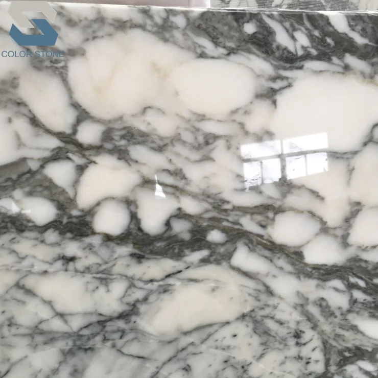 Итальянские белые мраморные шкафчики Arabescato Corchia с ламинированным упрощенным краем для