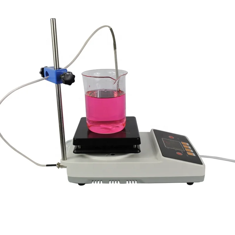 Kit Complet Plaque Chauffante Avec Agitateur Magnétique – 7 Pièces Pour Labo Ou Bricolage Chimie