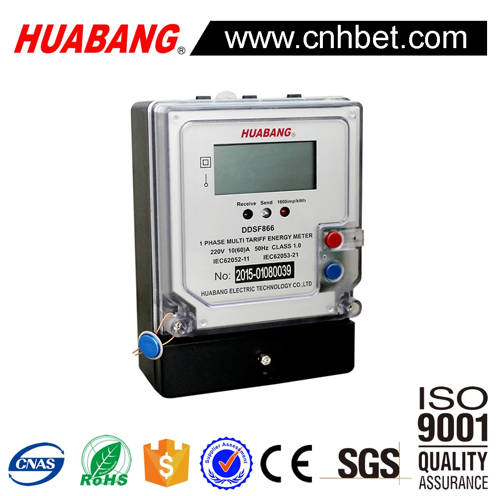 DDSF866 RS485 Single Phase Two Wire Electronic Multi Tariff Watt Hour Meter
