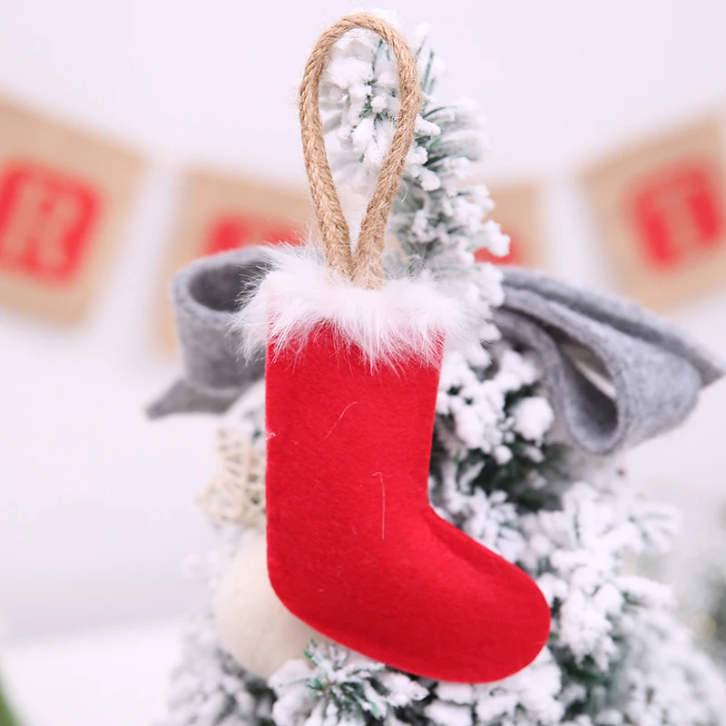 Factory Direct Wholesale Felt Tree Santa Claus Boot Glove Sock Gift hang Tags With Custom Label