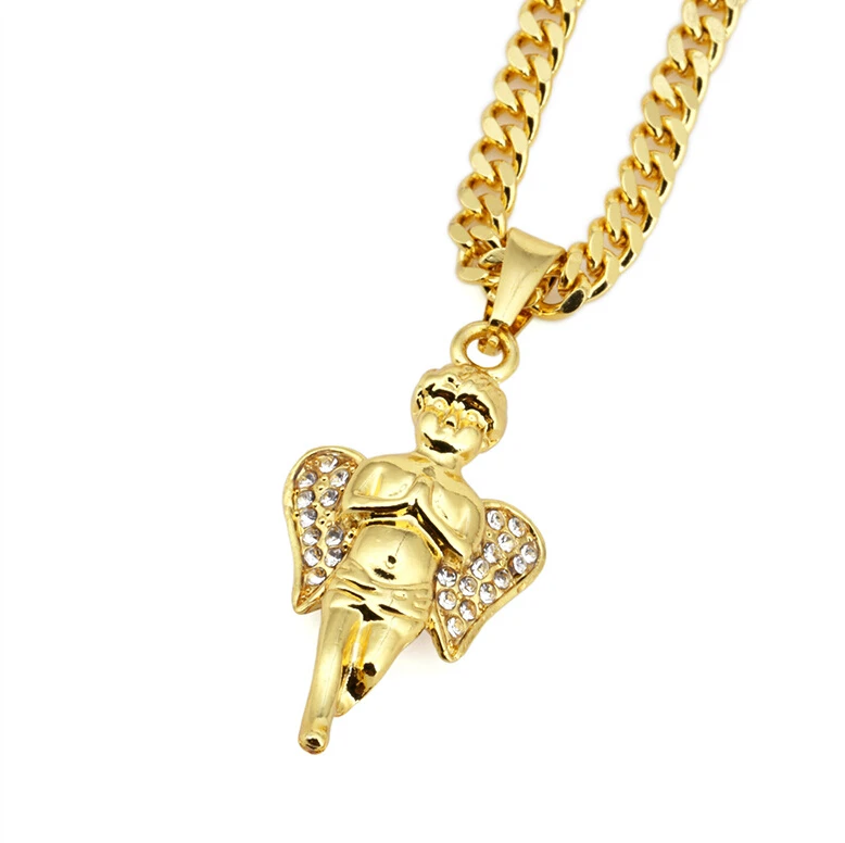 High Polished Small Gold Praying Cherub 