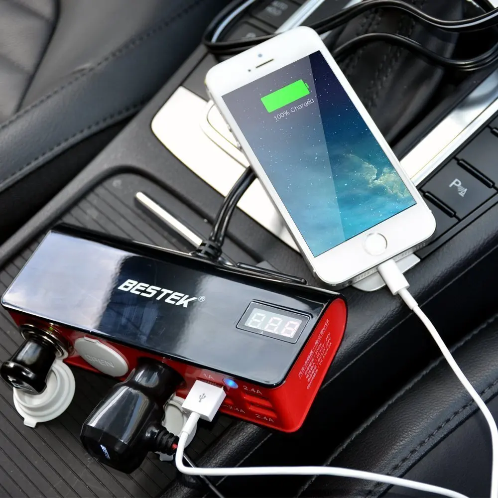 aukey cigarette charger Aukey Four-Port USB Car Charger — Tools and Toys