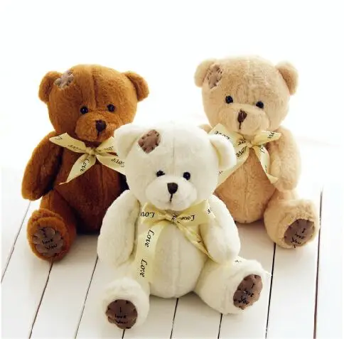 1pc 18cm Cute Patch Bear Plush Toys Stuffed Teddy Bear Soft Toy Bear