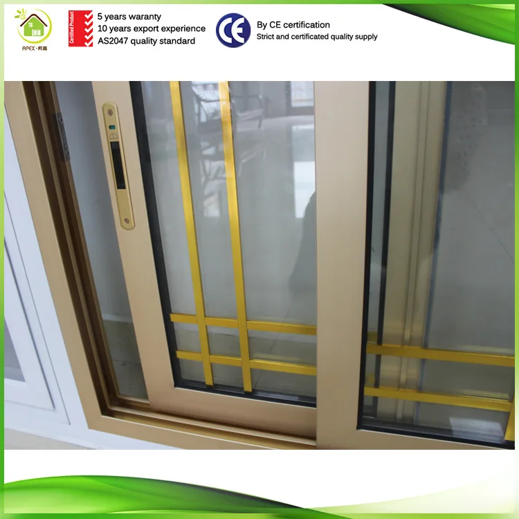 Small Sliding windows Tempered Glass Window Grill Design