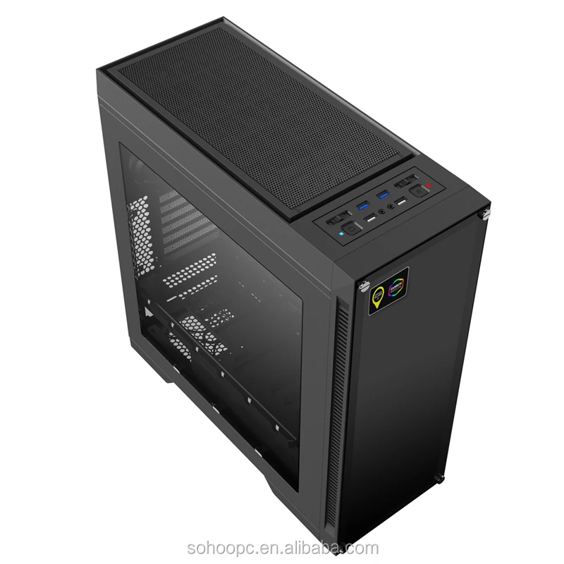 Full Tower ATX Computer Gaming case With Dual Tempered Glass Side Panel ARGB  Fans