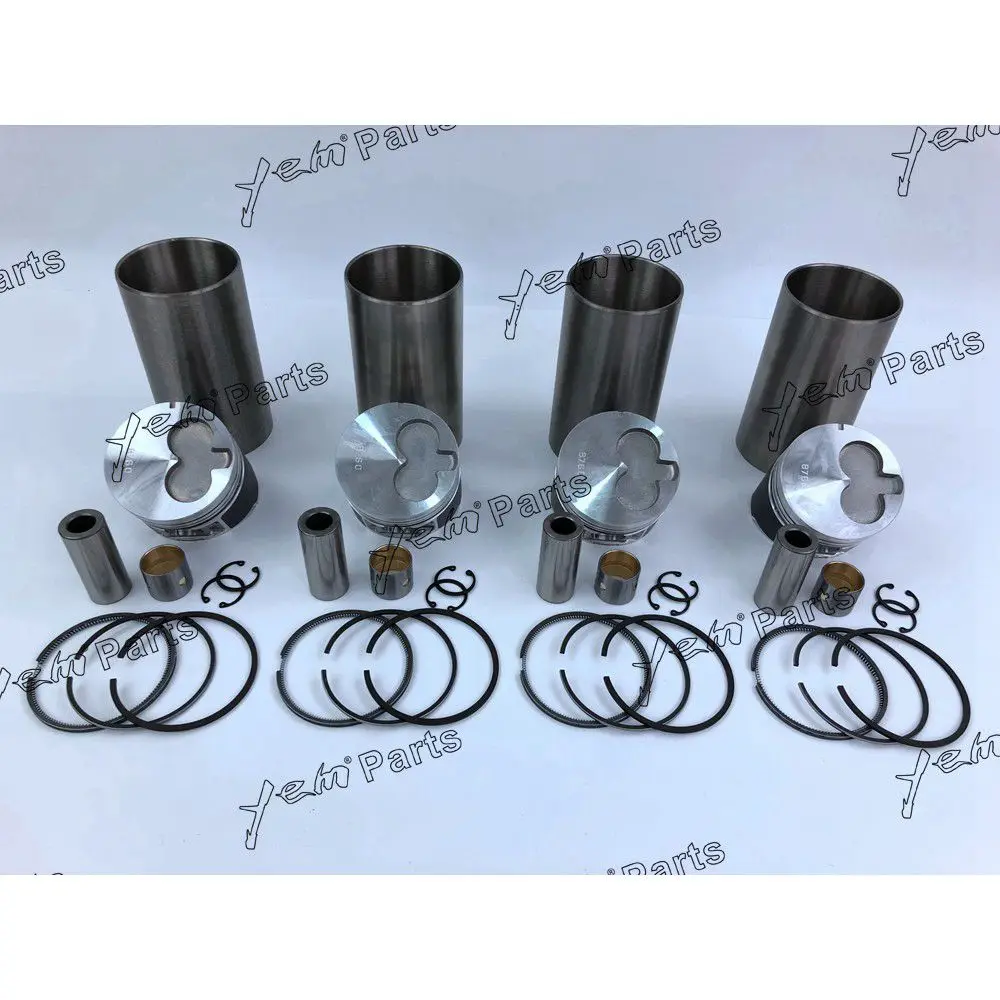 4LE1 Cylinder Liner Kit With Pistons Rings Liner for Isuzu Engine