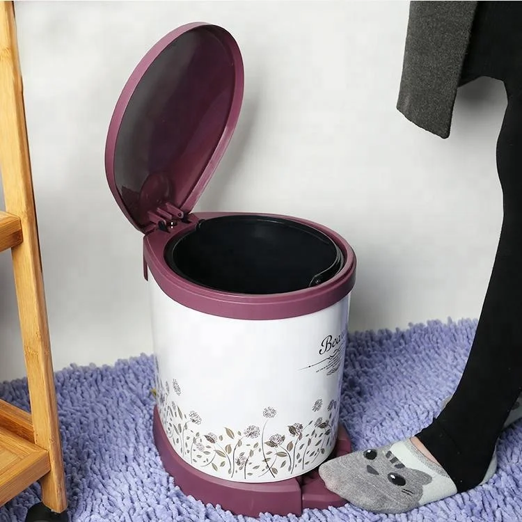 Пластиковый производитель под заказ высокое качество бытовой полипропилен пластиковая педаль мусорная корзина для