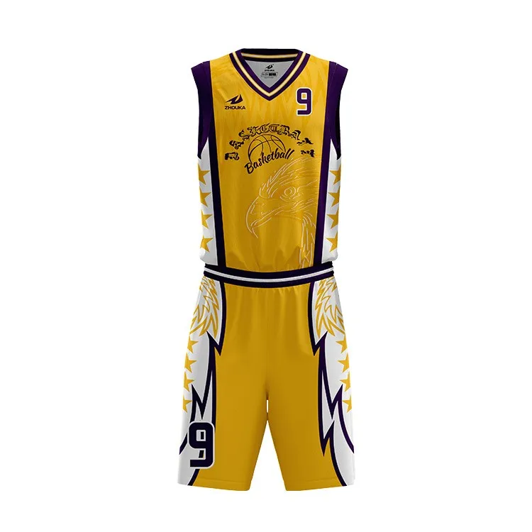 Joca Wholesale Basketball Jersey Yellow Color,2 Sets
