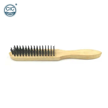 Wooden Handle Steel Wire Brush for cleaning